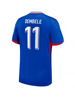 Frankrike Ousmane Dembele #11 Replika Hemmakläder EM 2024 Kortärmad